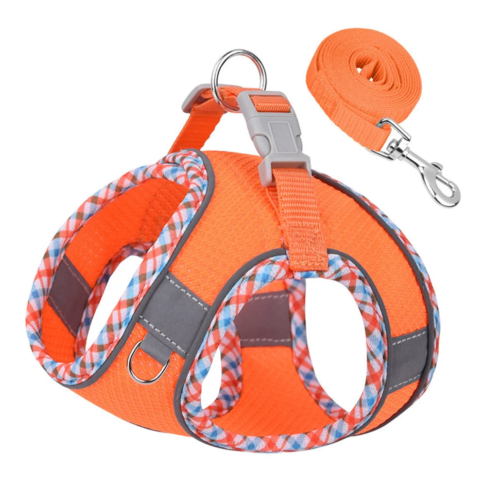 Reflective Breathable Pet Harness Set