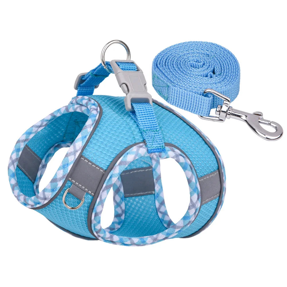 Reflective Breathable Pet Harness Set