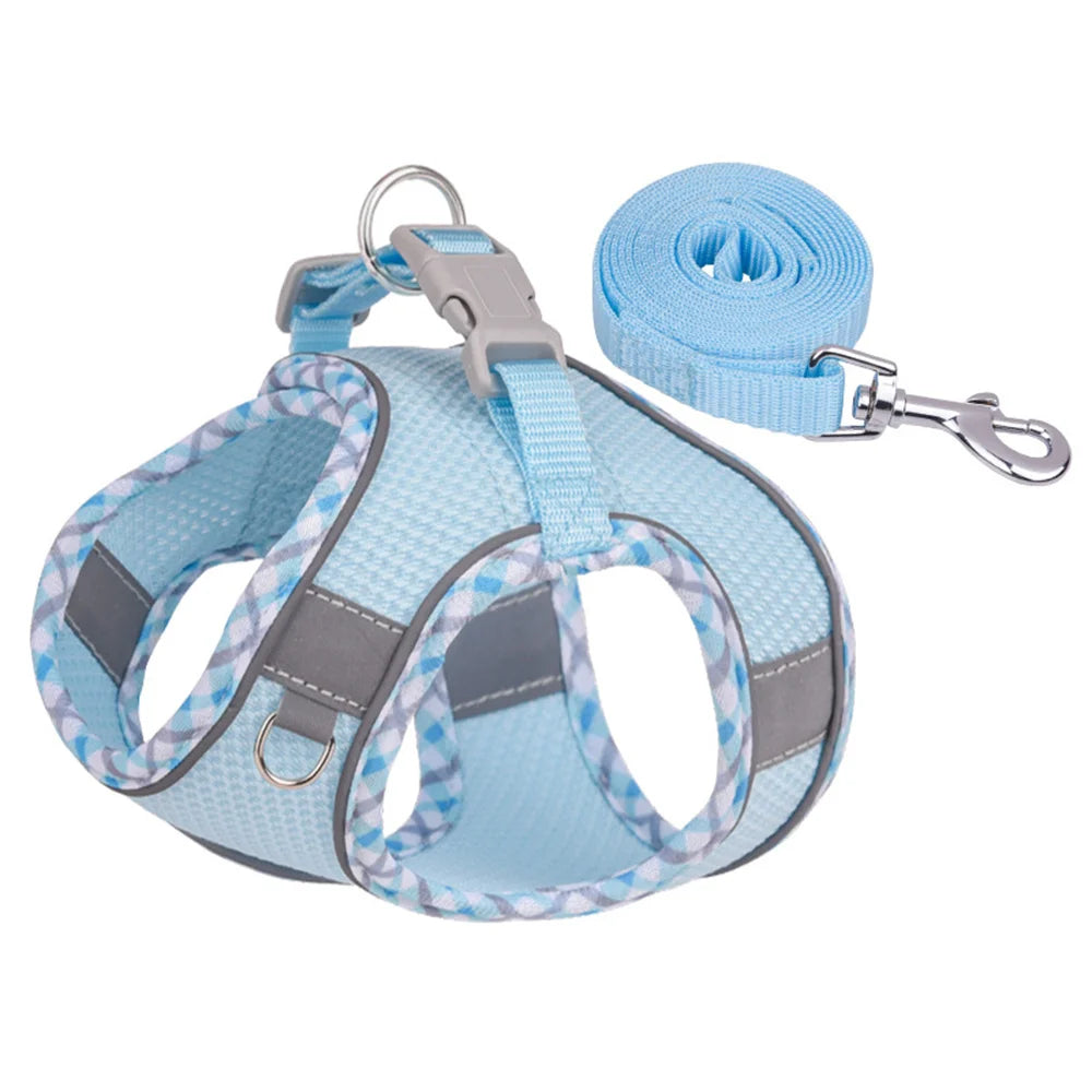 Reflective Breathable Pet Harness Set