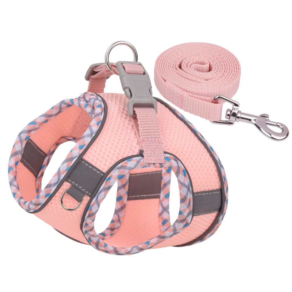 Reflective Breathable Pet Harness Set