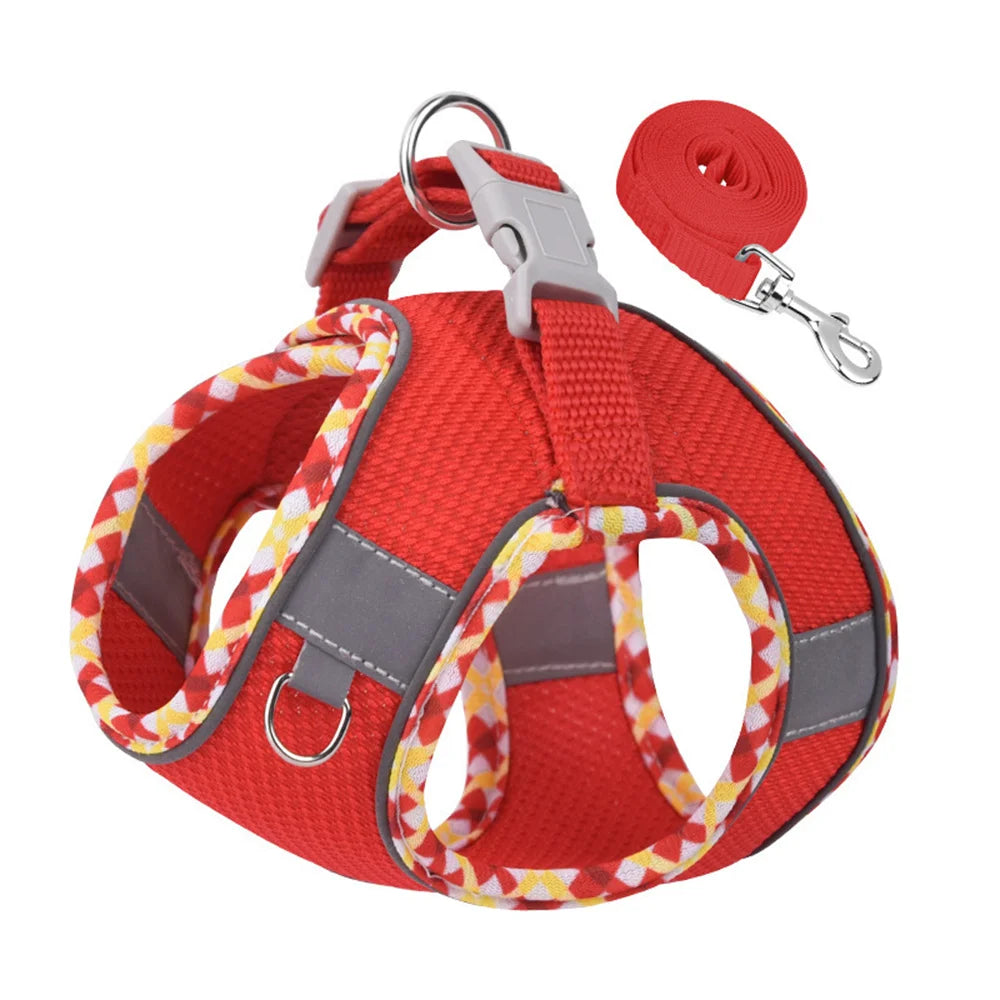 Reflective Breathable Pet Harness Set
