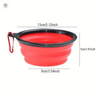 Collapsible Travel Bowl in Red.